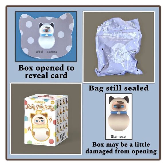 Pop Mart Pucky Roly-Poly Kitty Series Figurine - Siamese - Picture 10 of 16